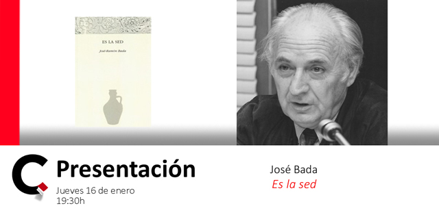 José Bada presenta Es la sed, en la librería Cálamo